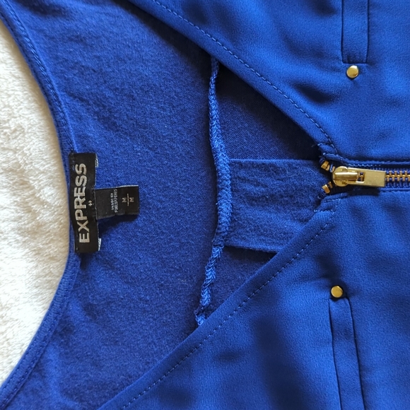 Express Royal Blue tank / blouse - size M - Picture 2 of 6